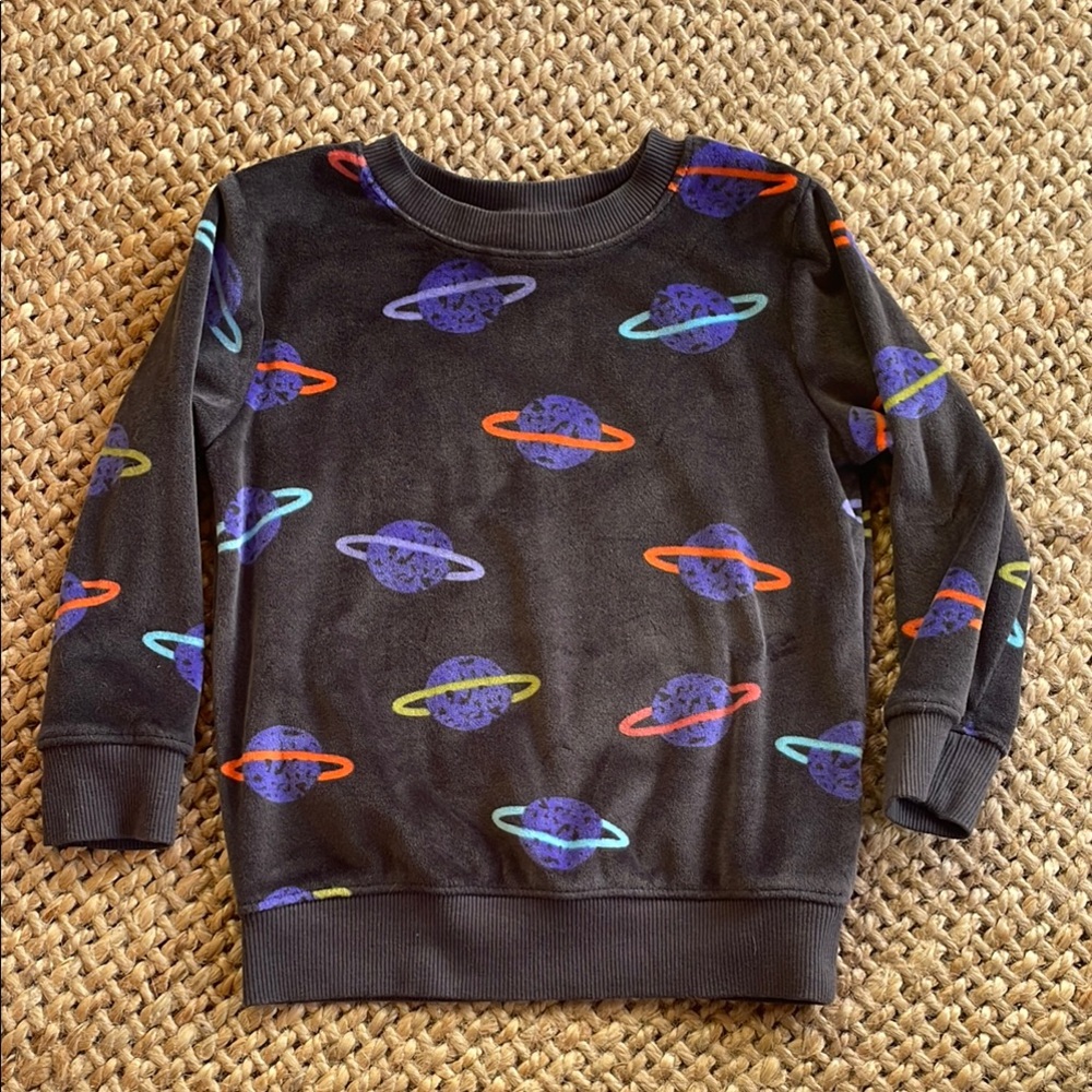 Cat & Jack Kids Planet Print Sweatshirt, 3T